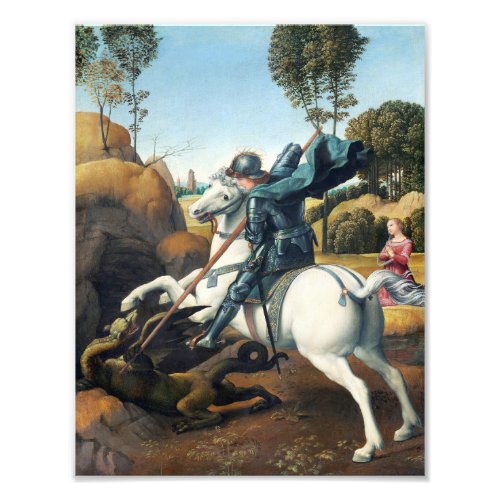 Raphaels Saint George and the Dragon ca 1506 f Photo Print
