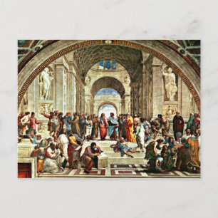 Raphael's "School of Athens" artwork Postcard