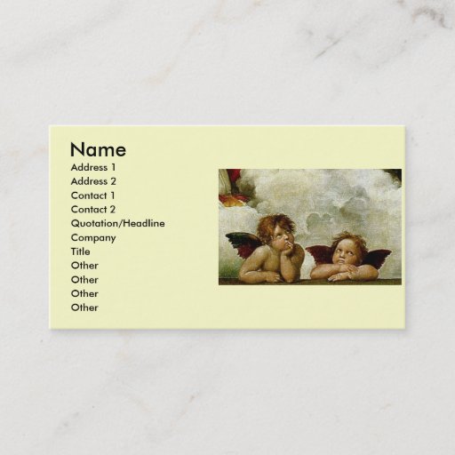 Customizable Raphael's "Sistine Madonna" (circa 1513) (Detail) Business Card