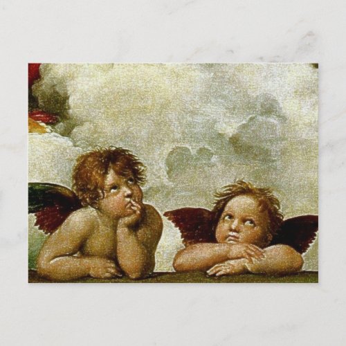 Raphaels Sistine Madonna circa 1513 Detail Postcard
