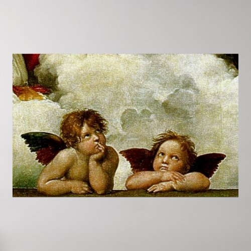 Raphaels Sistine Madonna circa 1513 Detail Poster