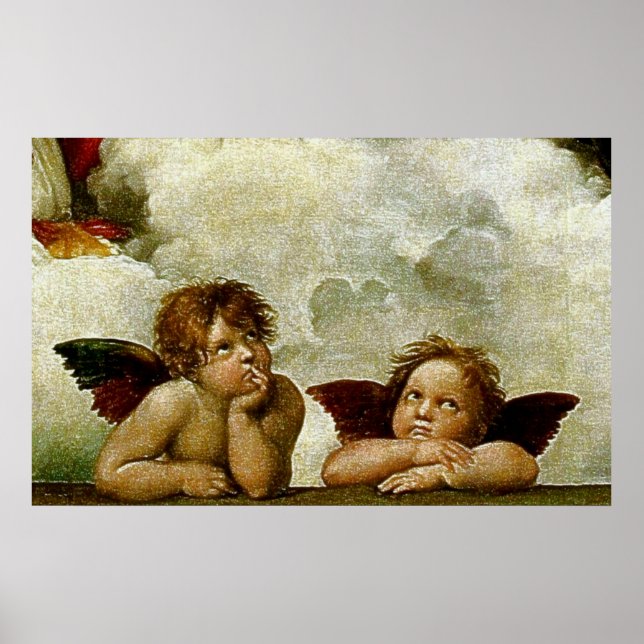 Raphael's "Sistine Madonna" (circa 1513) (Detail) Poster (Front)
