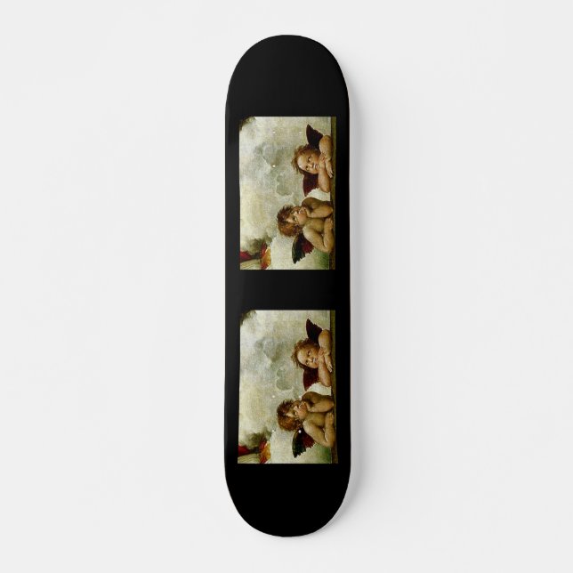 Raphael's "Sistine Madonna" (circa 1513) (Detail) Skateboard Deck (Front)