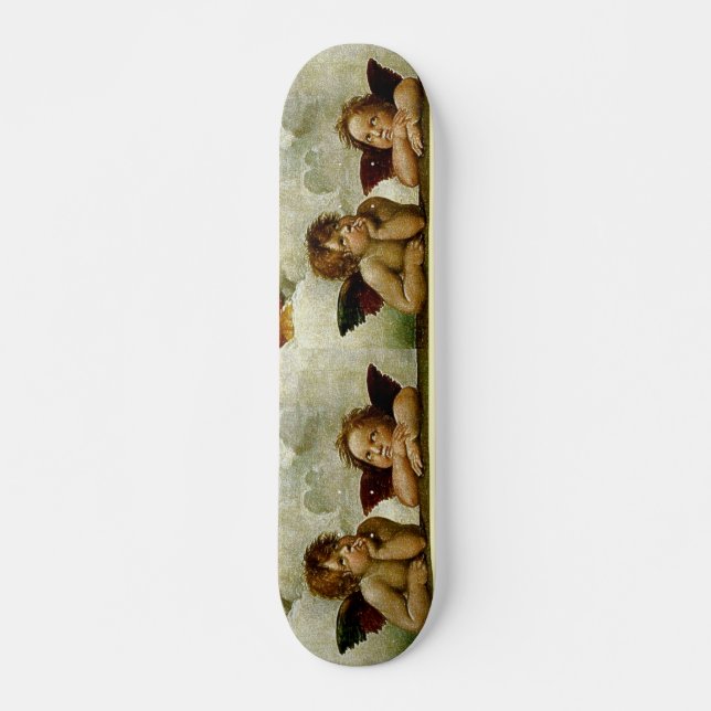 Raphael's "Sistine Madonna" (circa 1513) (Detail) Skateboard Deck (Front)