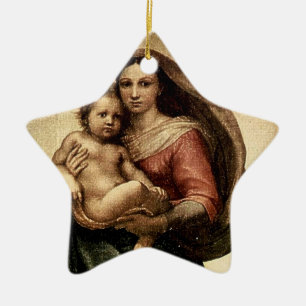 Raphael's "Sistine Madonna" Detail (circa 1513) Ceramic Ornament