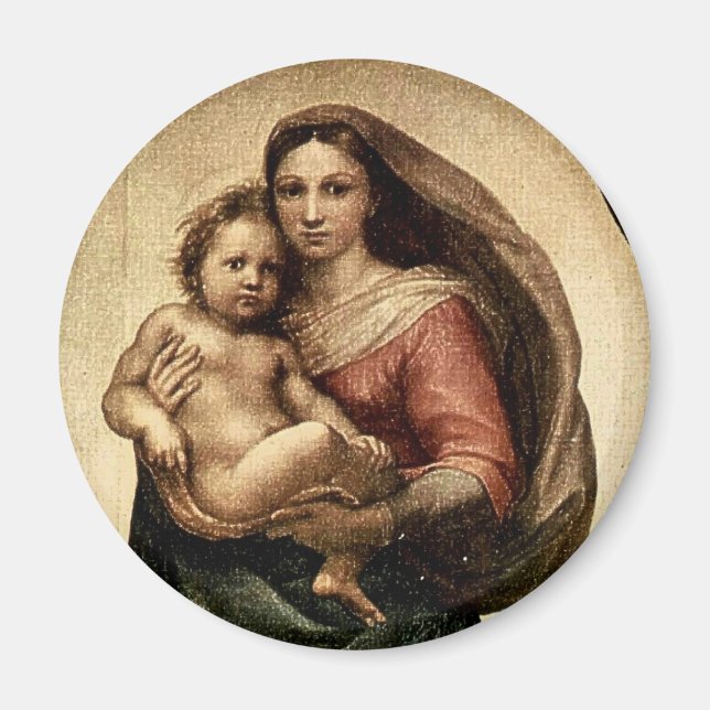 Raphael's "Sistine Madonna" Detail (circa 1513) Magnet (Front)