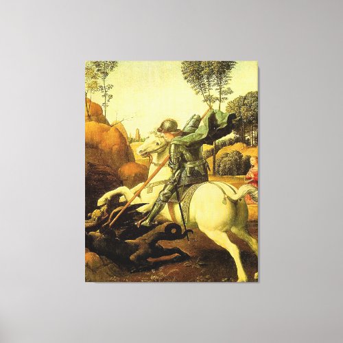 Raphaels St George and the Dragon circa 1505 Canvas Print