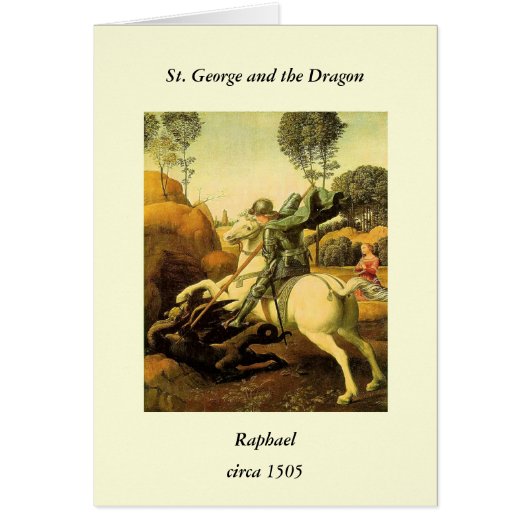 Raphael's "St. George and the Dragon" (circa 1505) Cards (Front)
