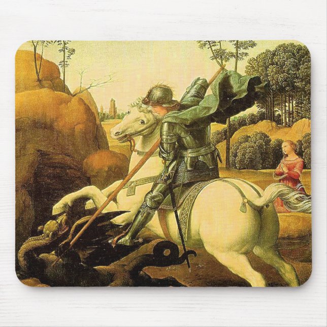 Raphael's "St. George and the Dragon" (circa 1505) Mouse Pad (Front)