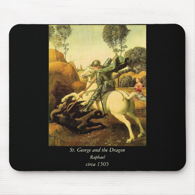 Raphael's "St. George and the Dragon" (circa 1505) Mouse Pad (Front)