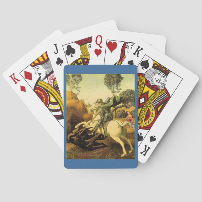 Raphael's "St. George and the Dragon" (circa 1505) Poker Cards (Back)