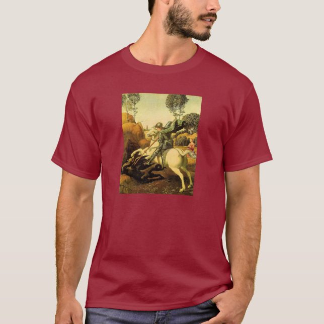 Raphael's "St. George and the Dragon" (circa 1505) T-Shirt (Front)