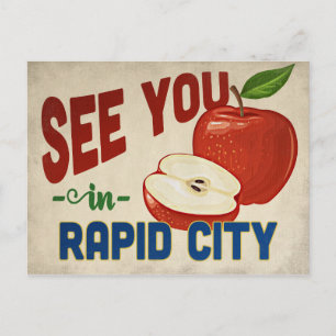 Rapid City South Dakota Apple - Vintage Travel Postcard