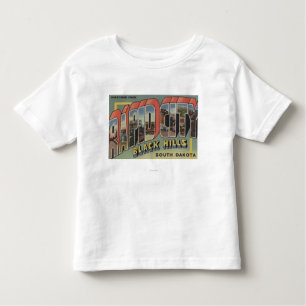 Rapid City, South Dakota - Large Letter Scenes Toddler T-shirt