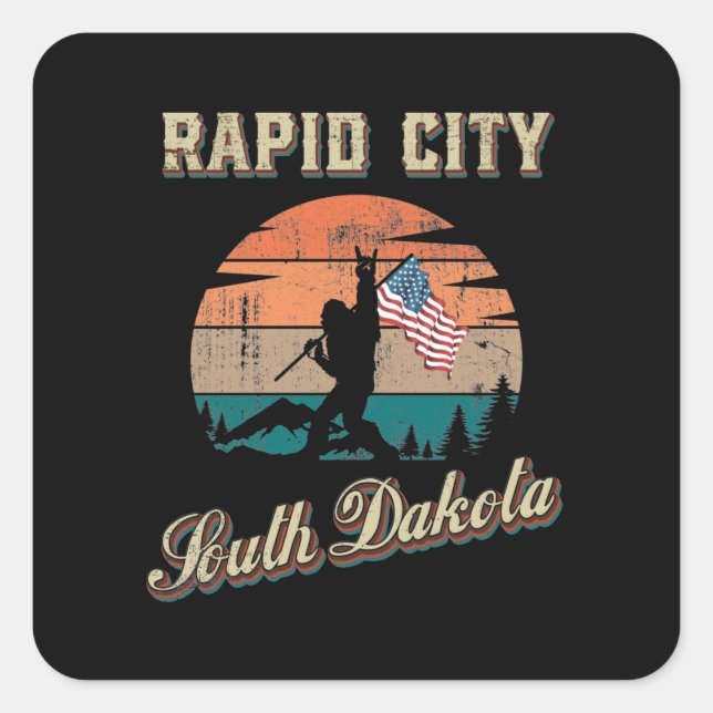 Rapid City South Dakota Square Sticker (Front)