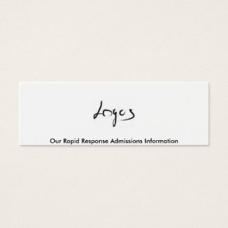 Rapid Response Admissions Information Card