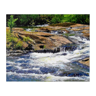 Rapid River Flow Over Rocks Acrylic Print