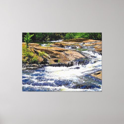 Rapid River Flow Over Rocks Canvas Print