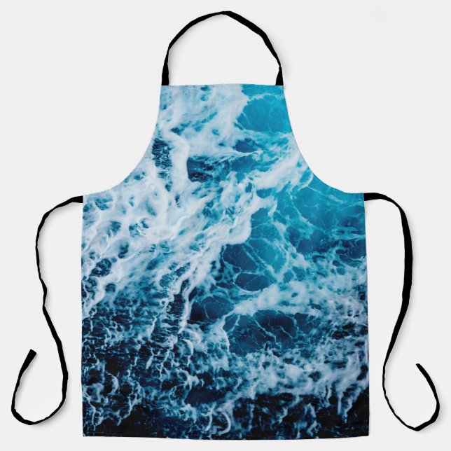 Rapid sea while sailing ship. Dramatic and picture Apron (Front)