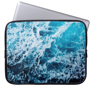 Rapid sea while sailing ship. Dramatic and picture Laptop Sleeve