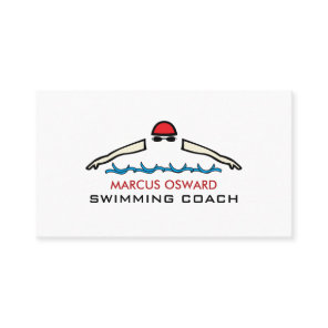 Rapid Swimming Icon, Swimming Coach & Lifeguard Business Card