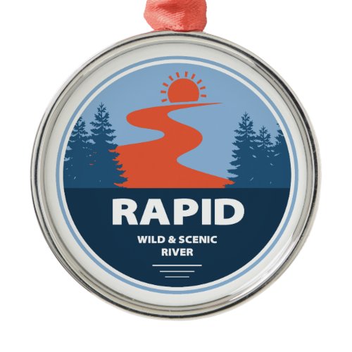 Rapid Wild And Scenic River Idaho Metal Ornament