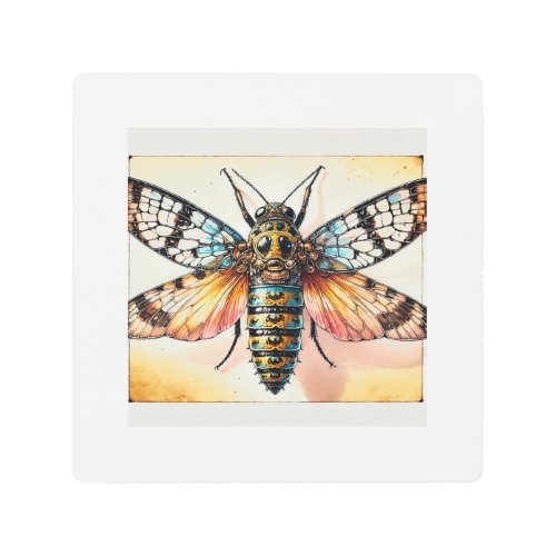 Rapisma Insect 210624IREF115 _ Watercolor Metal Print