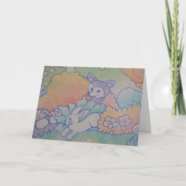 raposa e coelho card (Front)