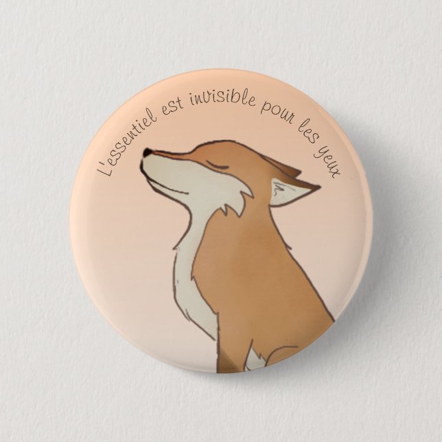 Raposa Pequeno Príncipe Button (Front)