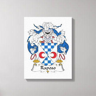 Raposo Family Crest Canvas Print