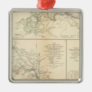 Rappahannock R, Chancellorsville, Fredericksburg Metal Ornament
