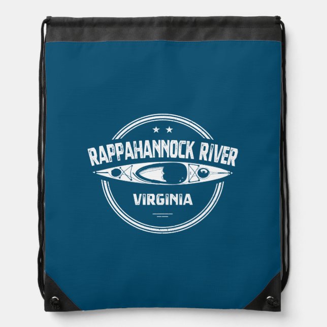 Rappahannock River, Virginia Drawstring Bag (Front)