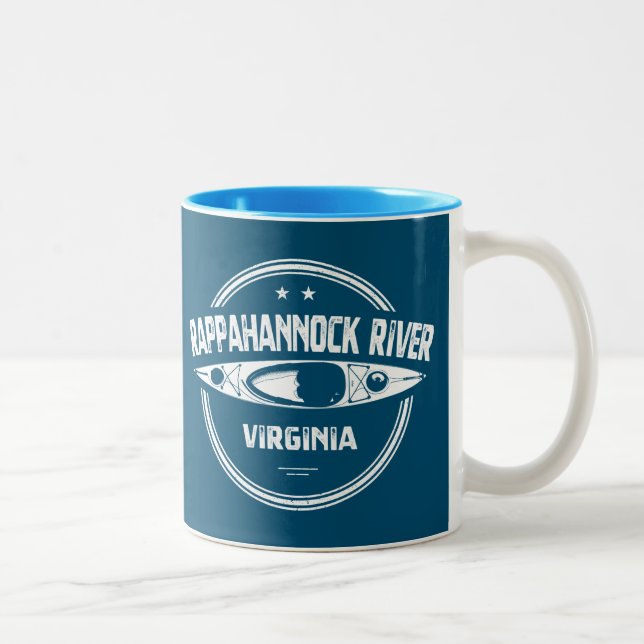 Rappahannock River, Virginia Two-Tone Coffee Mug (Right)