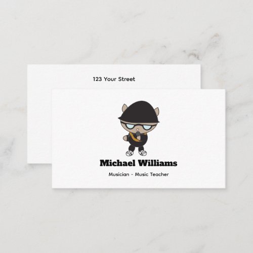 Rapper Cat Musician Personalize Business Card