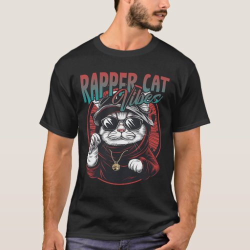 Rapper Cat Vibes T_Shirt