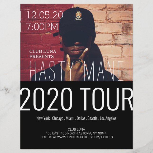 Rapper Concert Band Music Tour Flyer (Front)