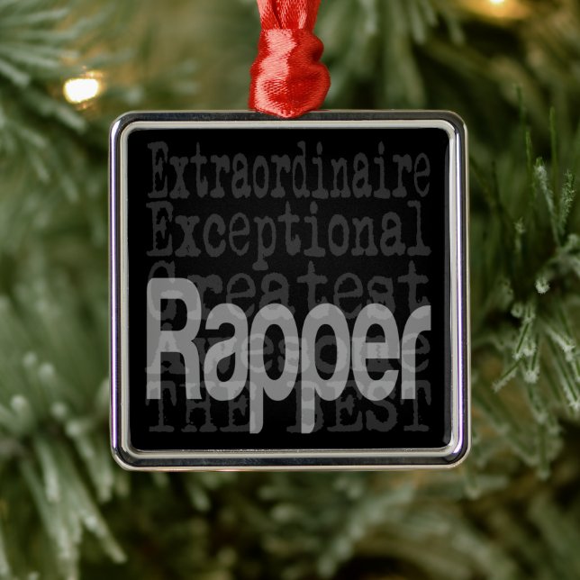 Rapper Extraordinaire Metal Ornament (Tree)