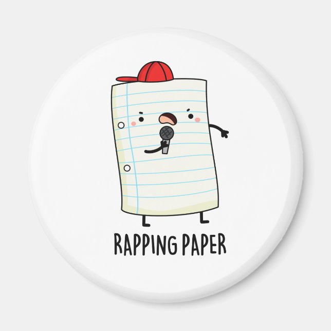 Rapping Paper Funny Wrapping Paper Pun  Magnet (Front)