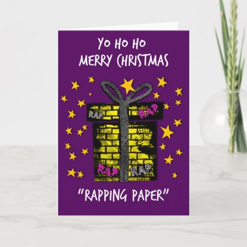 rapping paper rapper christmas card season card