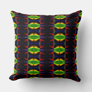Rapport abstract dark red and black butterfly throw pillow