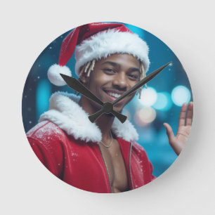 RAPPY X-MAS ROUND CLOCK