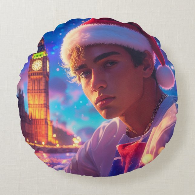 RAPPY X-MAS ROUND PILLOW (Front)