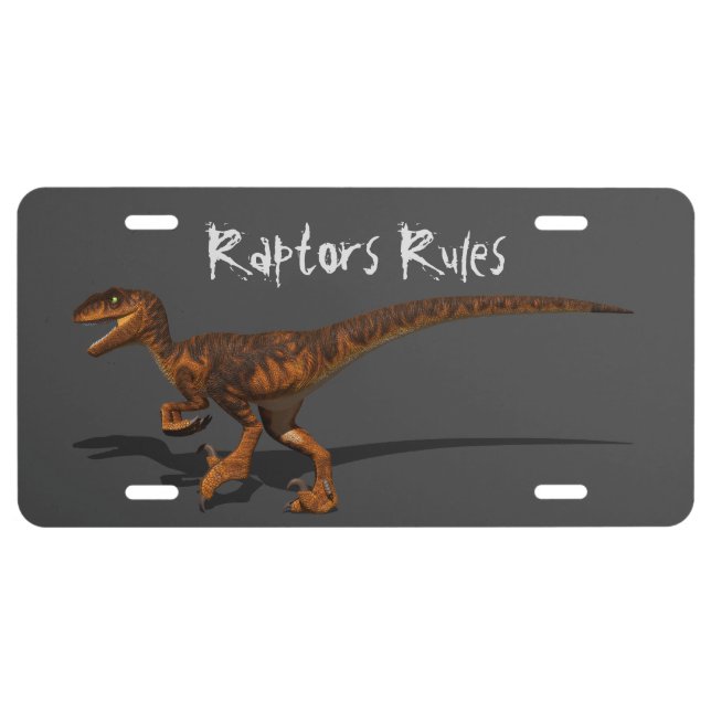 Raptor 1 3D License Plate (Front)