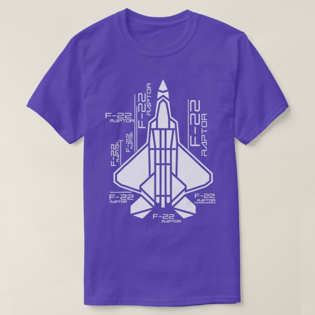 Raptor airplane F22 Jet Fighter souvenir and Fight T-Shirt (Design Front)