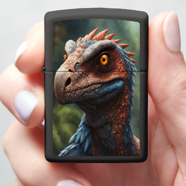 Raptor Ancient Creature's Gaze Zippo Lighter (In Hand)