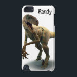 Raptor Dinosaur IPod Case<br><div class="desc">Protect your iPod with a Velocaraptor. Outstanding realistic graphics of a blue serpent like dragon against a darker blue background. Customize to add any text. Makes a great gift idea for any fantasy fan.</div>
