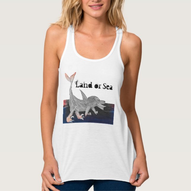 Raptor Dolphin: Land or Sea Tank Top (Front)