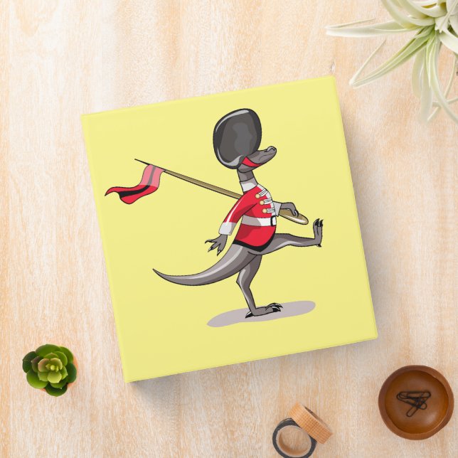 Raptor Dressed As A British Guard. 3 Ring Binder (In Situ)