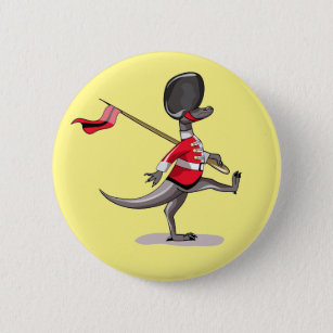 Raptor Dressed As A British Guard. Button