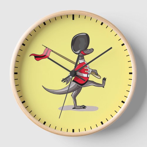 Raptor Dressed As A British Guard Clock